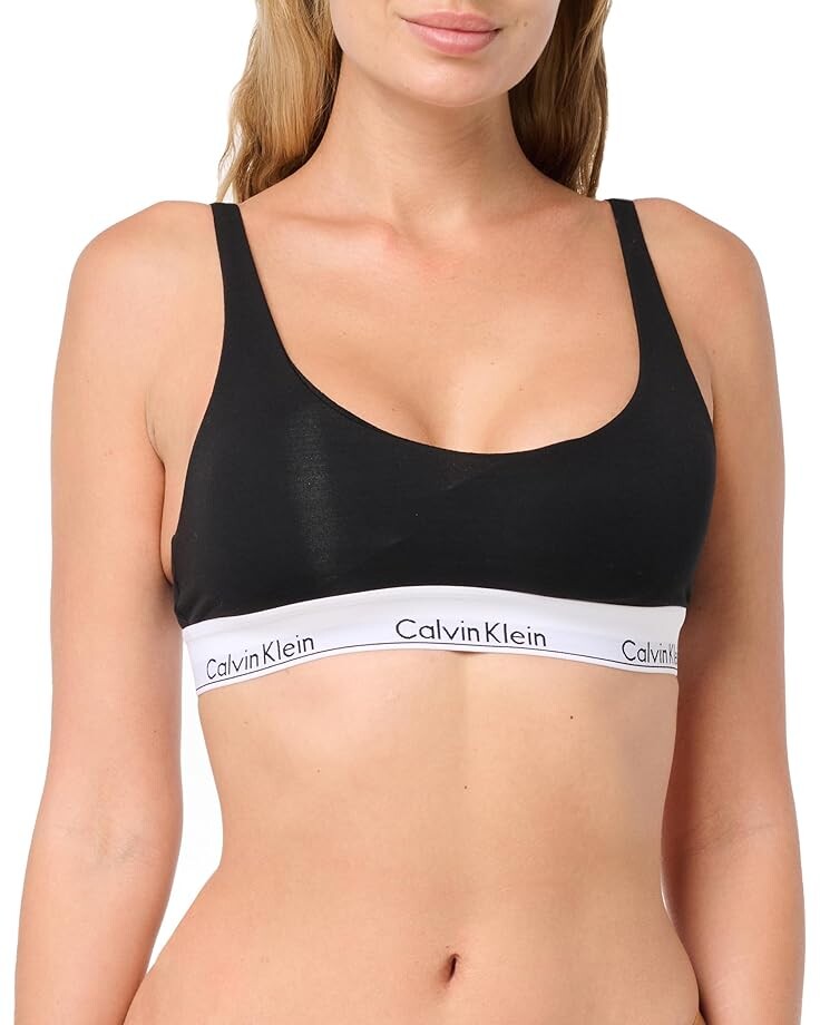 

Бюстгальтер Calvin Klein Underwear Modern Cotton Lighlty Lined Scoop Necklette, черный
