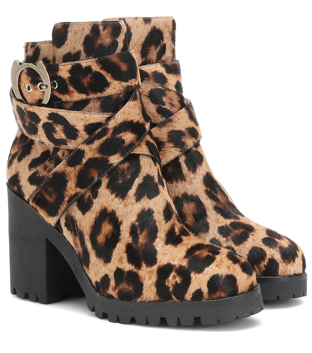 Ботильоны из телячьей шерсти с леопардовым принтом Charlotte Olympia, Leopard