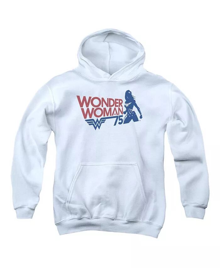 

Толстовка с капюшоном для мальчиков Youth Ww75 Silhouette Pull Over / Толстовка с капюшоном Wonder Woman, белый