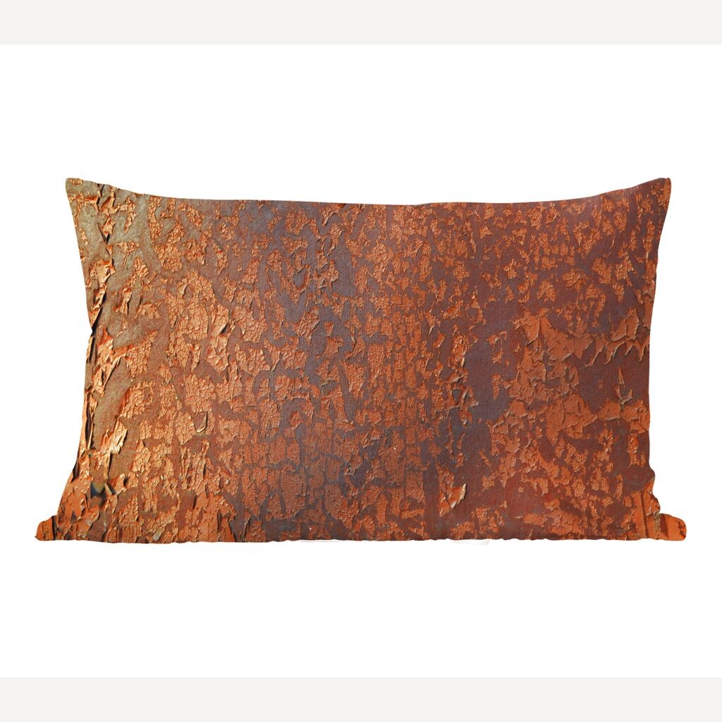 

Декоративная подушка MuchoWow диванная подушка для гостиной декоративная подушка 50х30 см ржавчина - коричневый - оранжевый - металл - узор - структура - чехлы на диванные подушки - без наполнителя