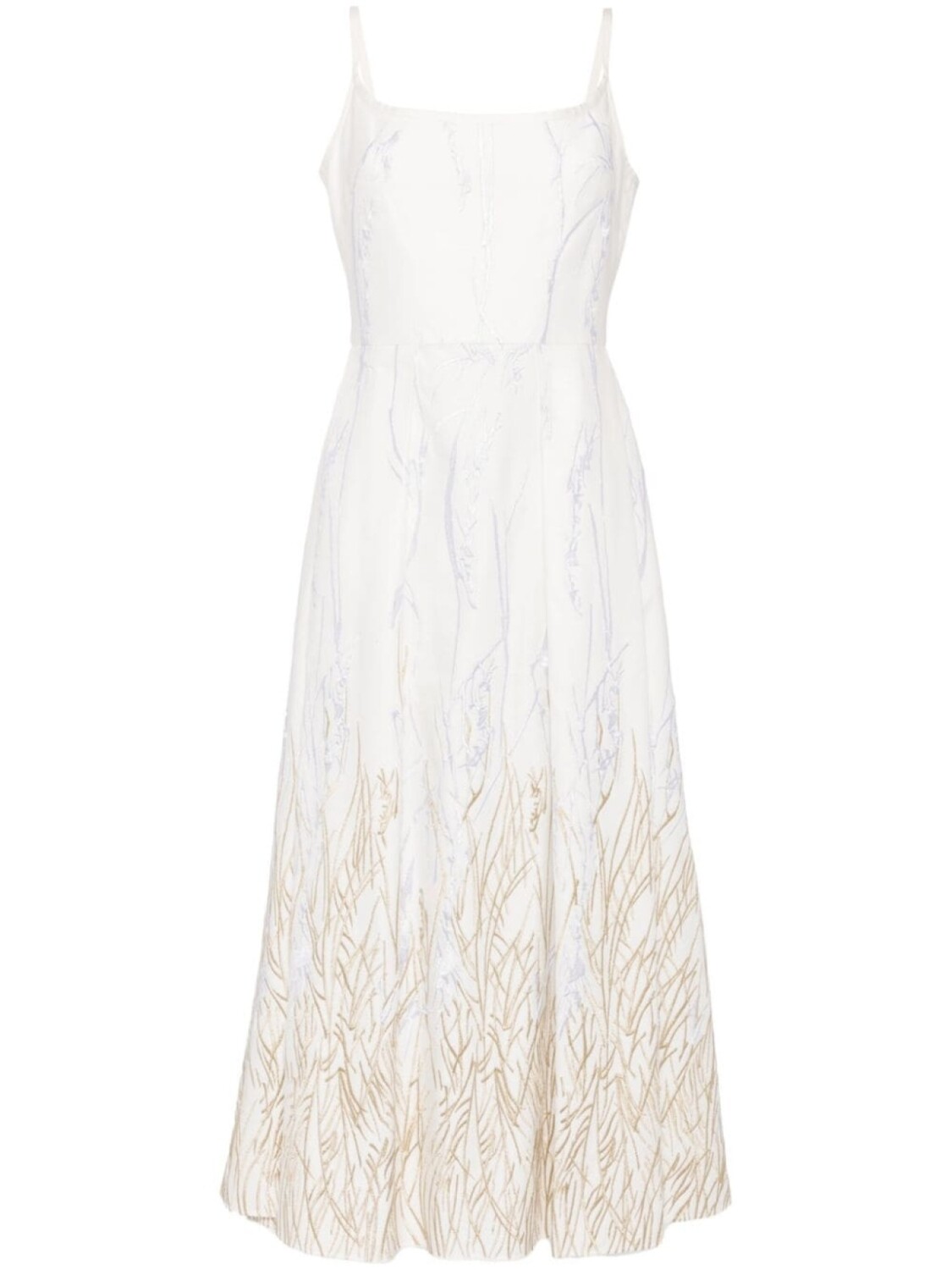 

Elie Saab платье миди Arboreal, белый