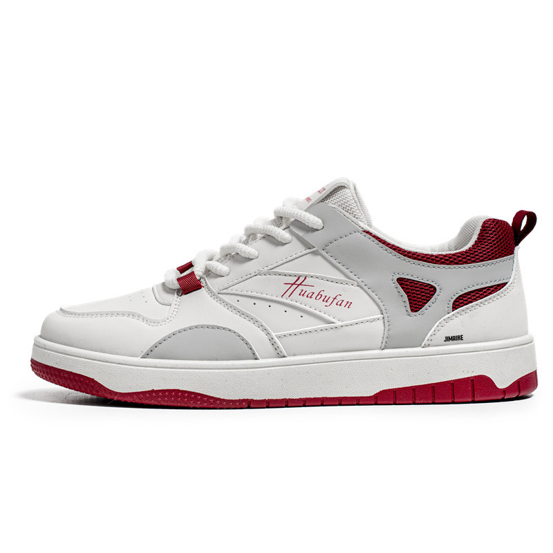 

King Jinmai Дышащие низкие повседневные кроссовки мужские бело-красные, цвет White Red