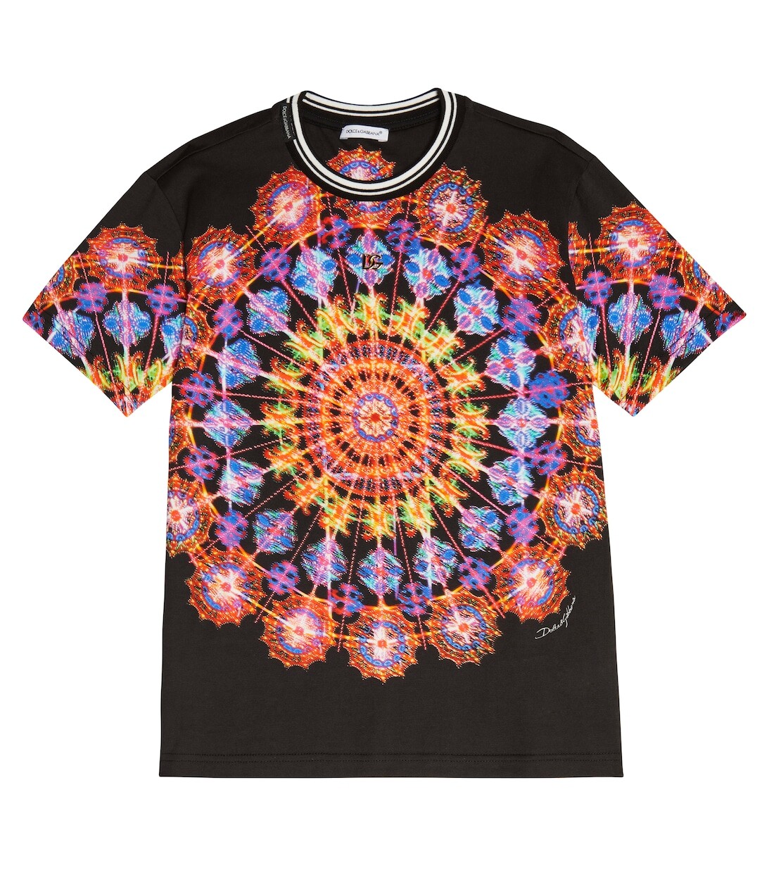 

Хлопковая футболка с принтом Dolce&Gabbana, черный