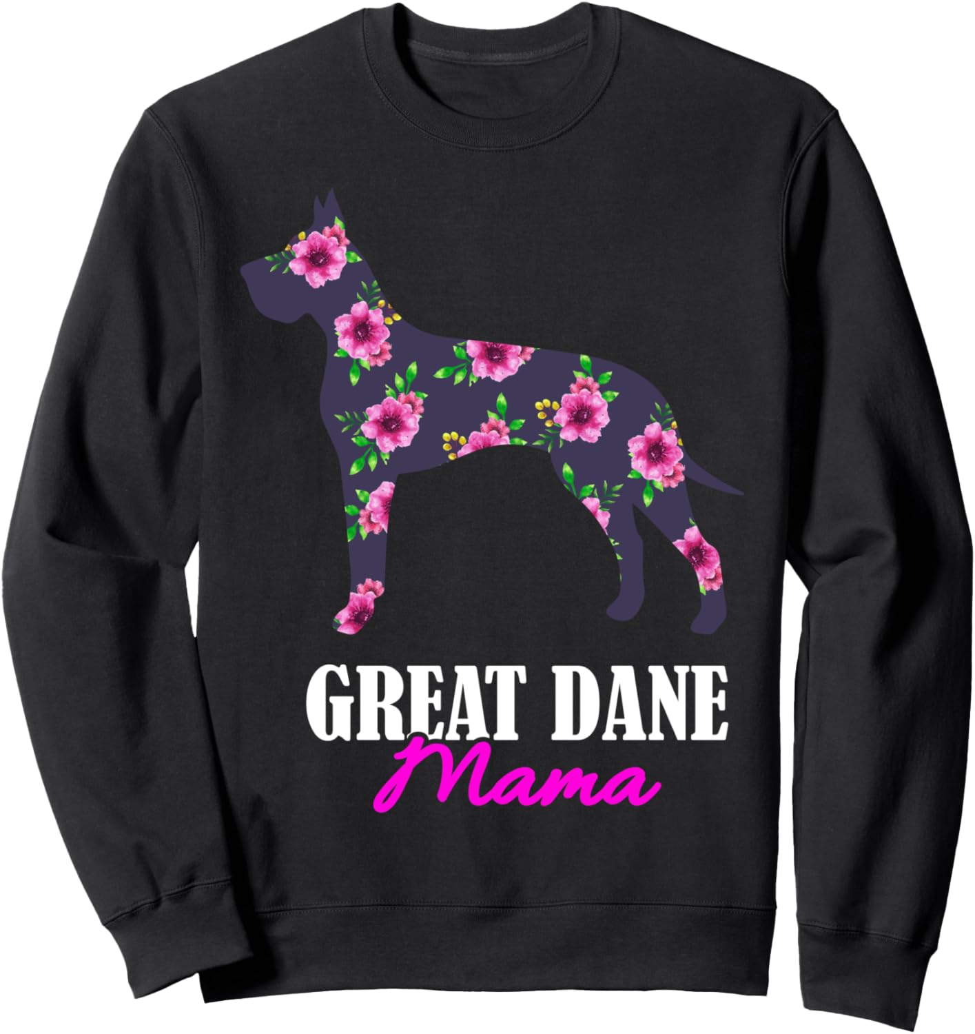 

Толстовка с изображением мамы-бабушки немецкого дога, черная, размер S Great Dane Mommy Mommy Grandma