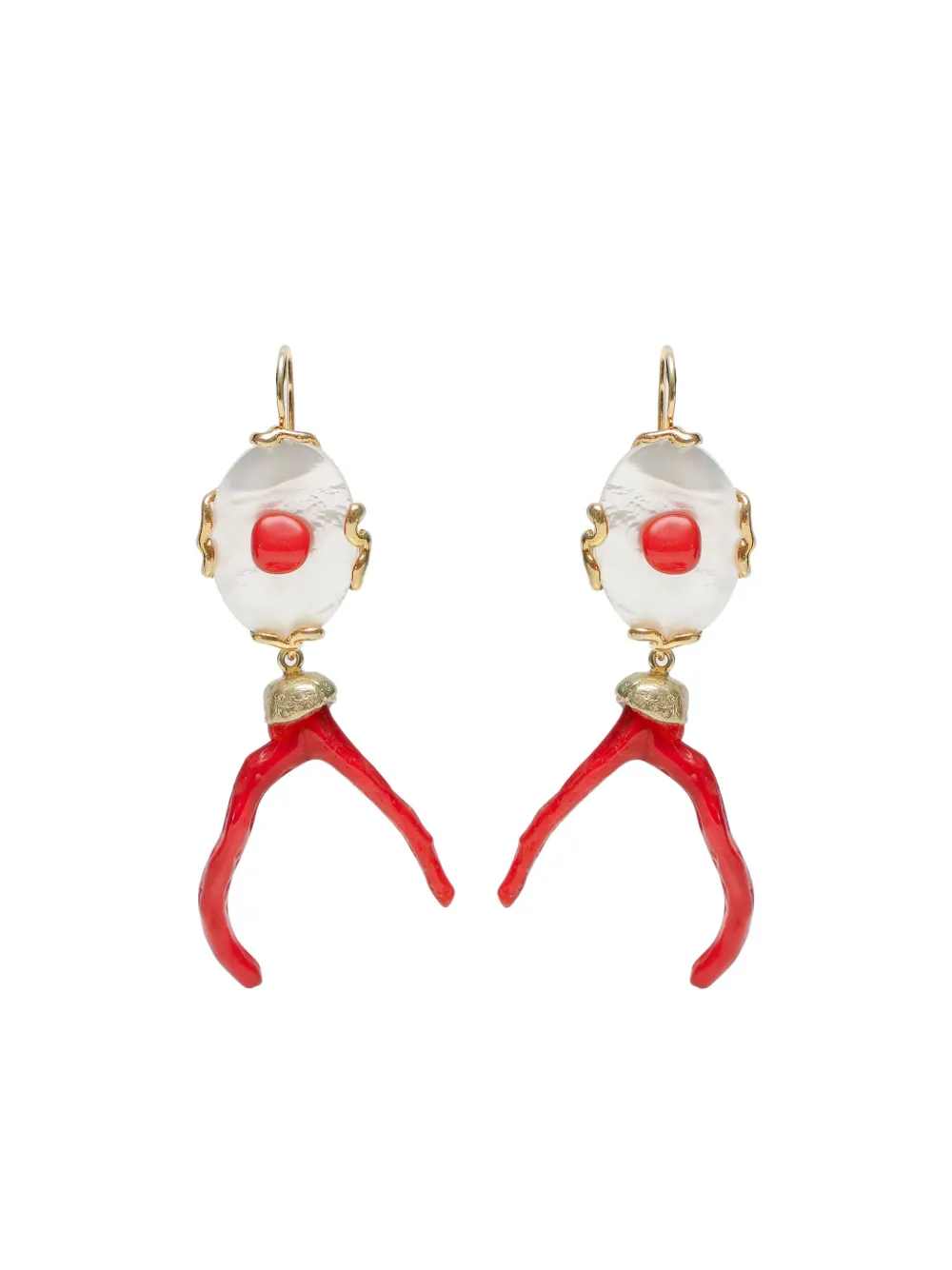 

Серьги с овальными подвесками Obsidian, золотистый