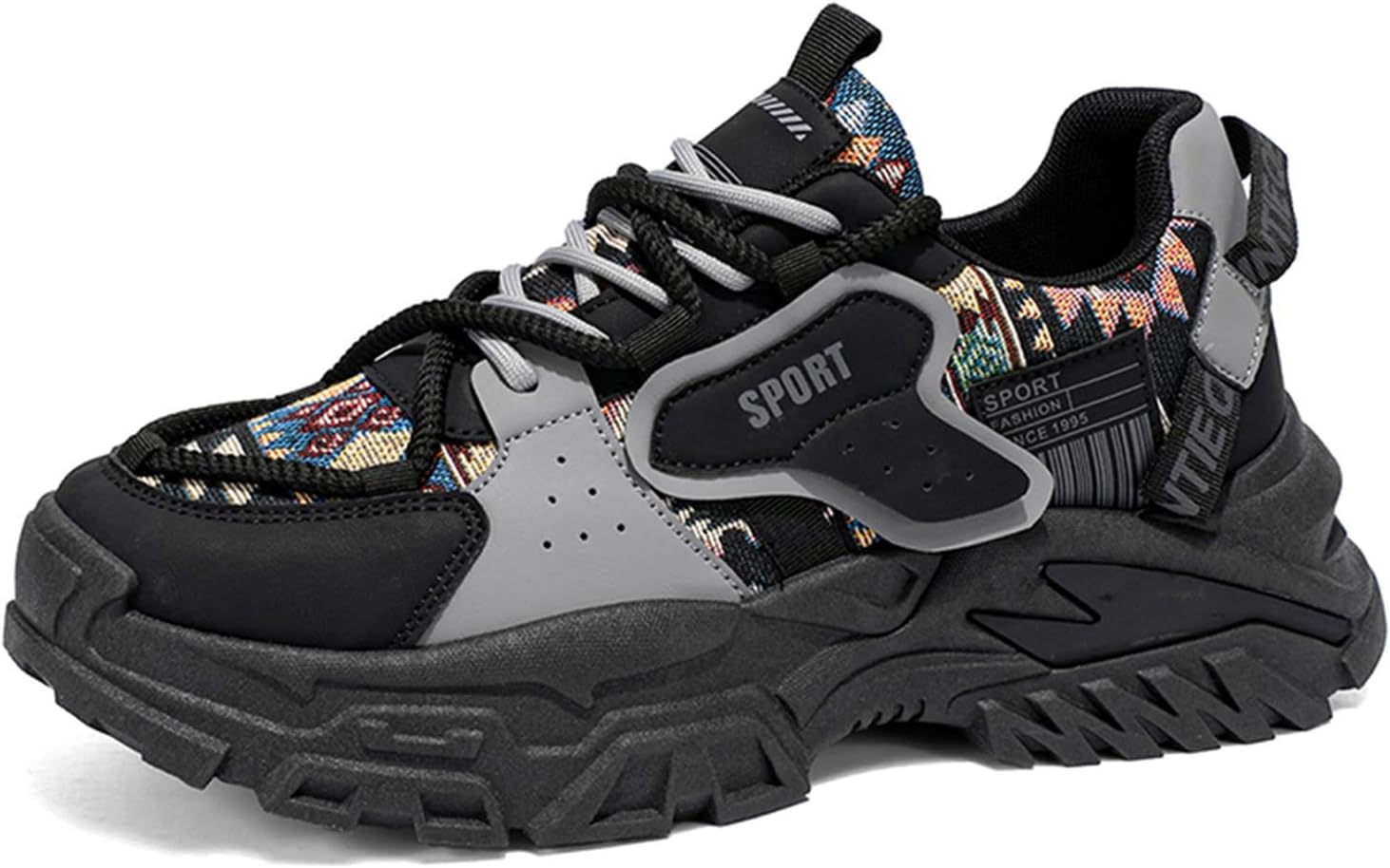 

Мужские черные массивные модные кроссовки GSIGUL, всесезонные спортивно-повседневные прогулочные обувь