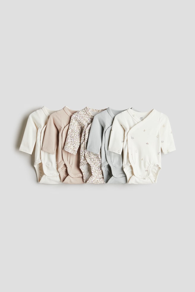 

Упаковка из 5 обтягивающих боди H&M, мультиколор