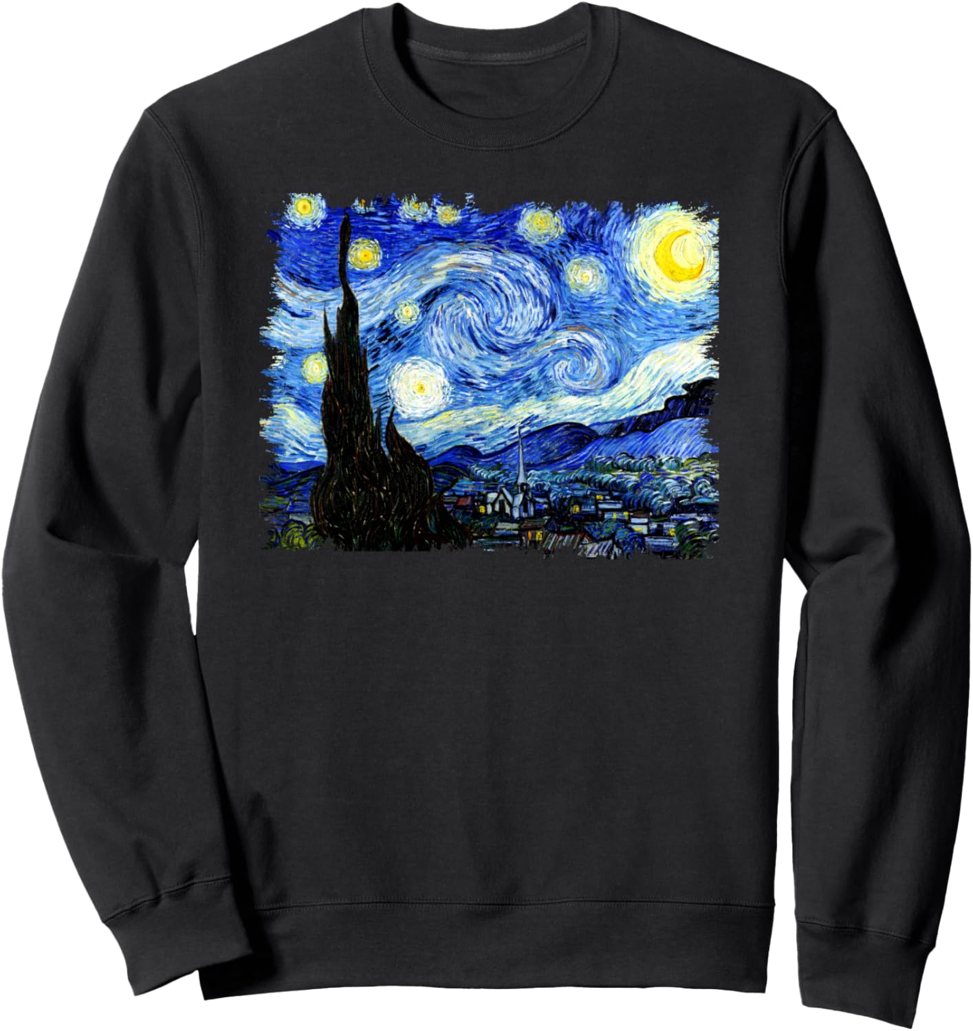 

Винсент ван Гог «Звездная ночь» - знаменитое винтажное произведение искусства, стильный дизайн, толстовка Smooth Hq, черный