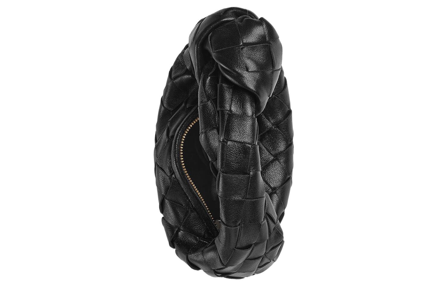 Bottega Veneta Сумка мини из кожи ягнёнка женская чёрная — фото 4