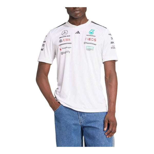 

Футболка mercedes amg petronas formula one team white driver jersey Adidas, белый