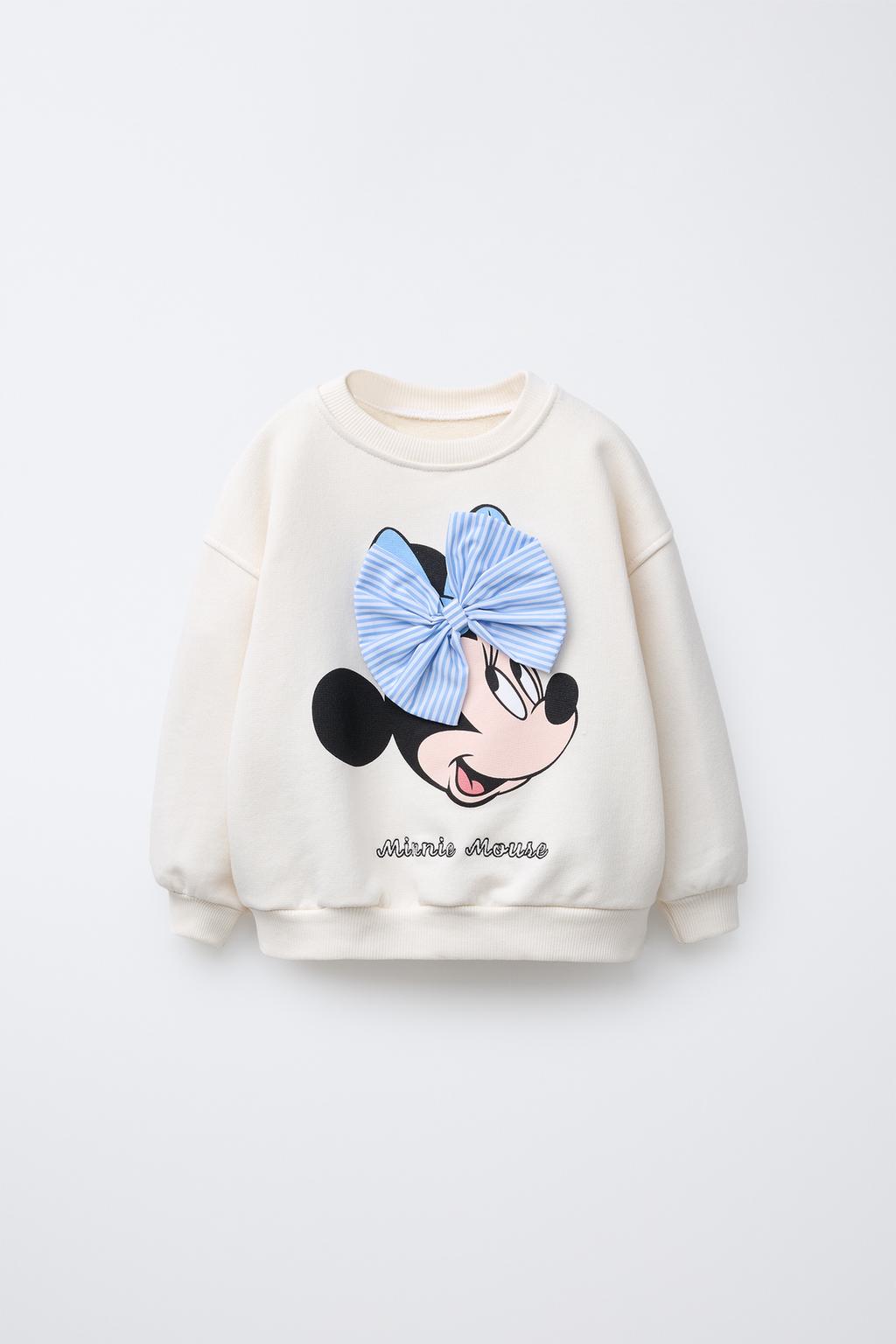 

Толстовка с бантом minnie mouse disney ZARA, экрю