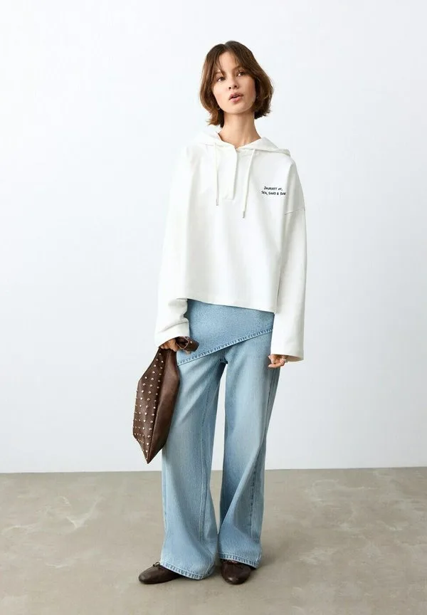 Худи offwhite Mango Kids, Off-White — фото 3