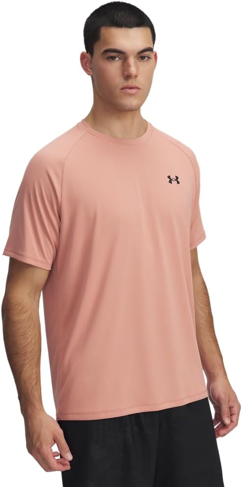 

Мужская футболка с коротким рукавом Under Armour Tech 2.0, (696) Canyon Pink/Black