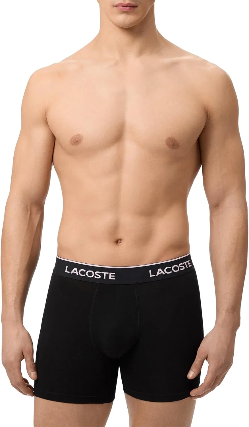Боксеры 3 шт., Lacoste, Black/Albizia/Elephant Grey — фото 2