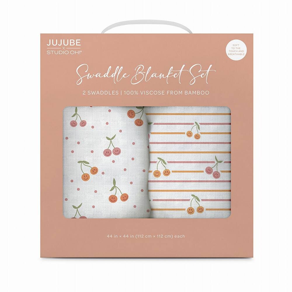 

JuJuBe x Studio Oh! Комплект из 2 пеленальных одеял, цвет Cherry Cute