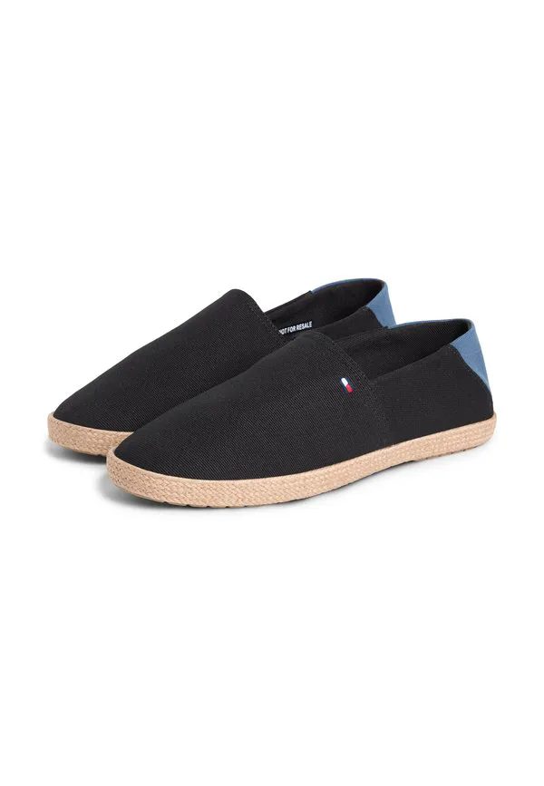 Вышитый флаг холст эспадрильи эспадрильи Tommy Hilfiger, Black — фото 2