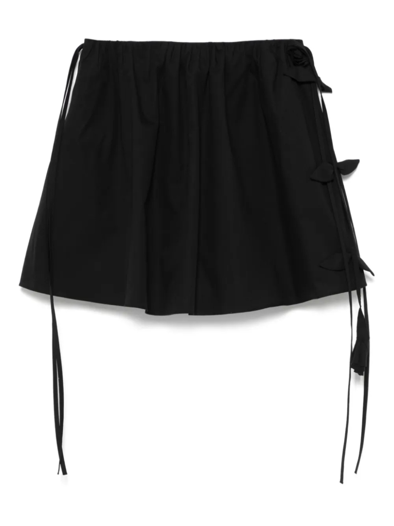 

Blumarine юбка мини с цветочной аппликацией, черный