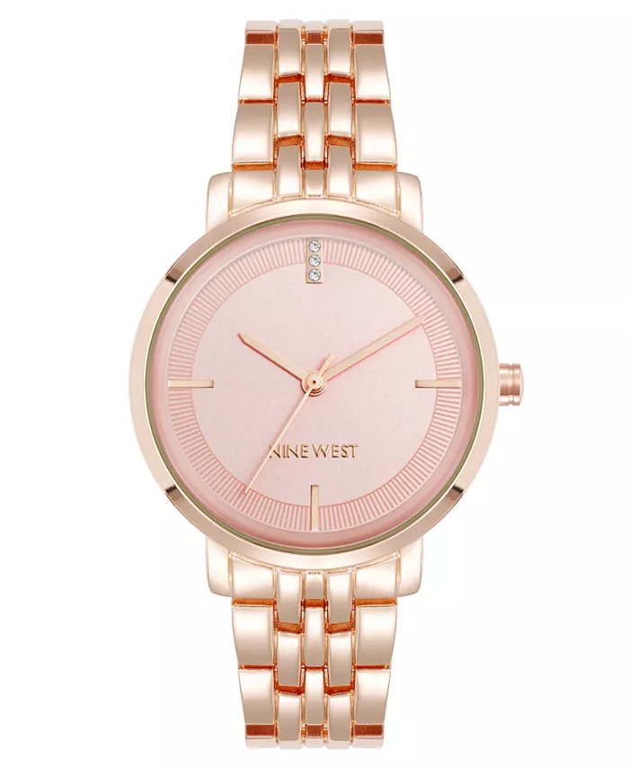 

Женские часы Quartz Premium с металлическим корпусом цвета розового золота, 35 мм Anne Klein