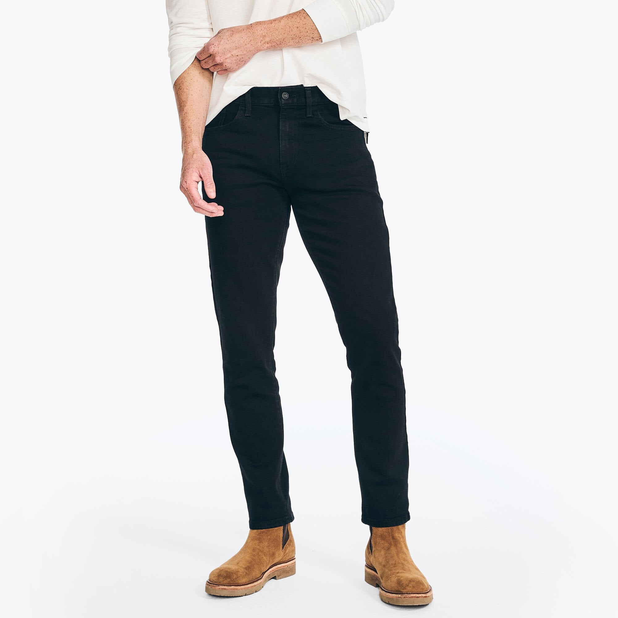 

Nautica Мужские спортивные узкие эластичные джинсы, цвет black ink wash
