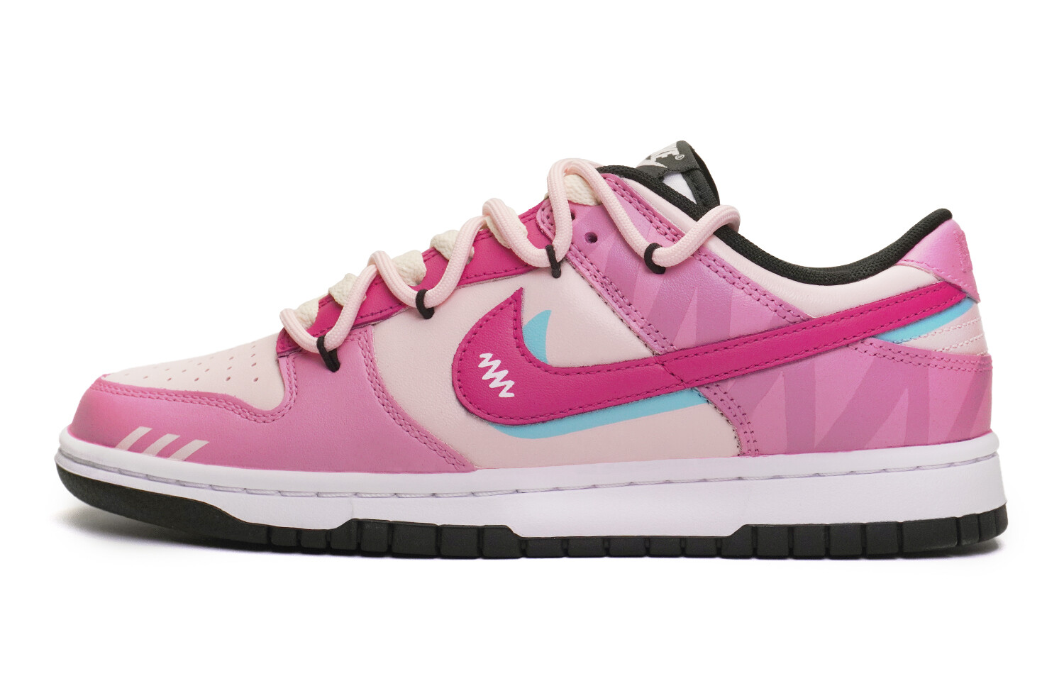 

Кроссовки Nike Dunk Skateboarding Shoes Men Low-top Pink/Blue, розовый