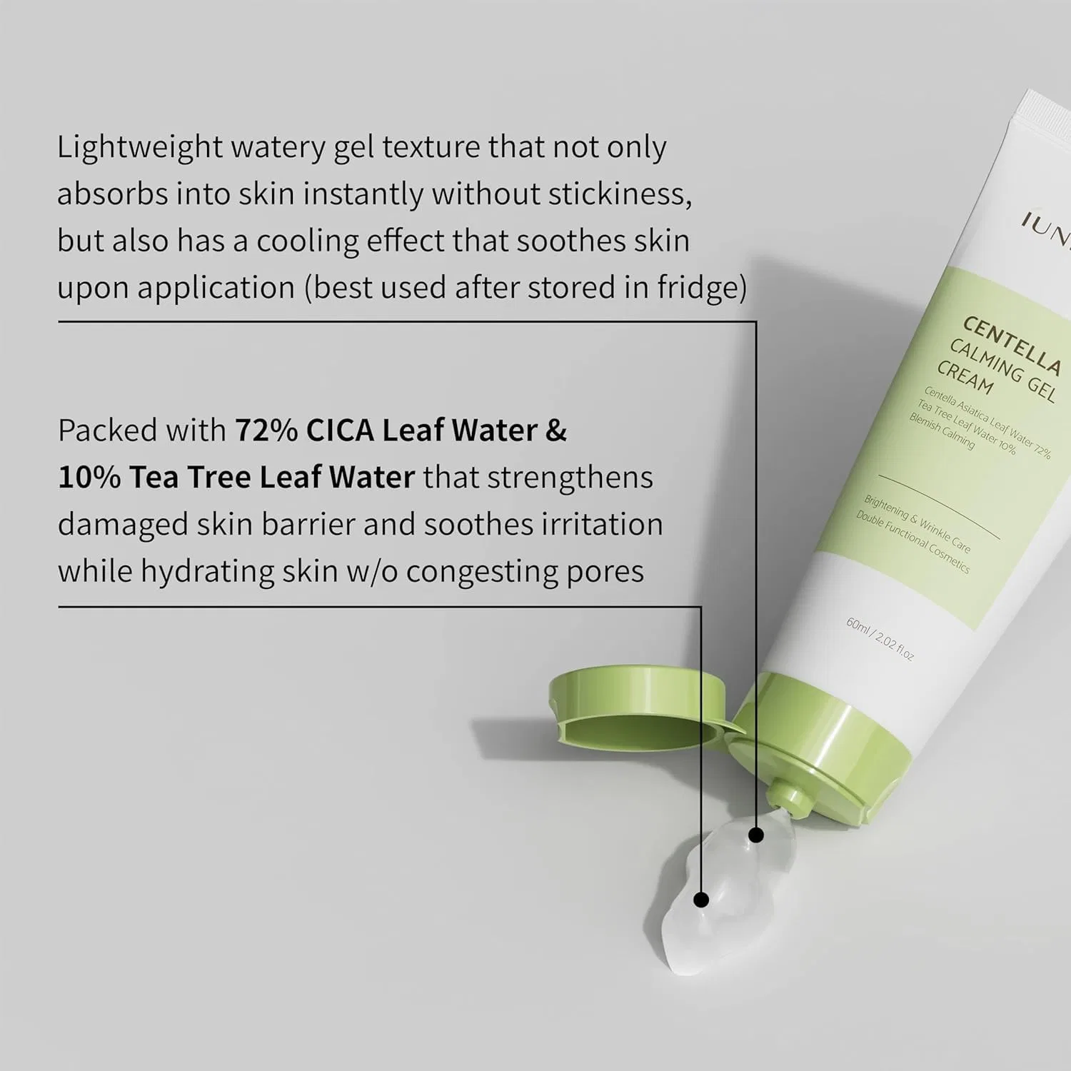 Успокаивающий гель-крем «Centella Calming» от iUNIK, 60 мл Iunik — фото 4