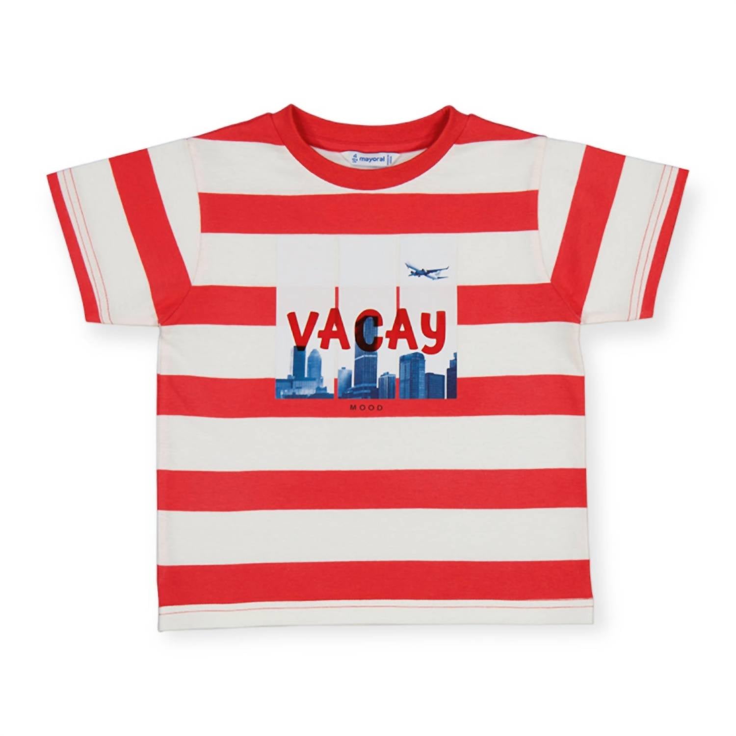 

Мужская футболка с коротким рукавом Vacay в полоску арбуз Mayoral, Watermelon Stripe