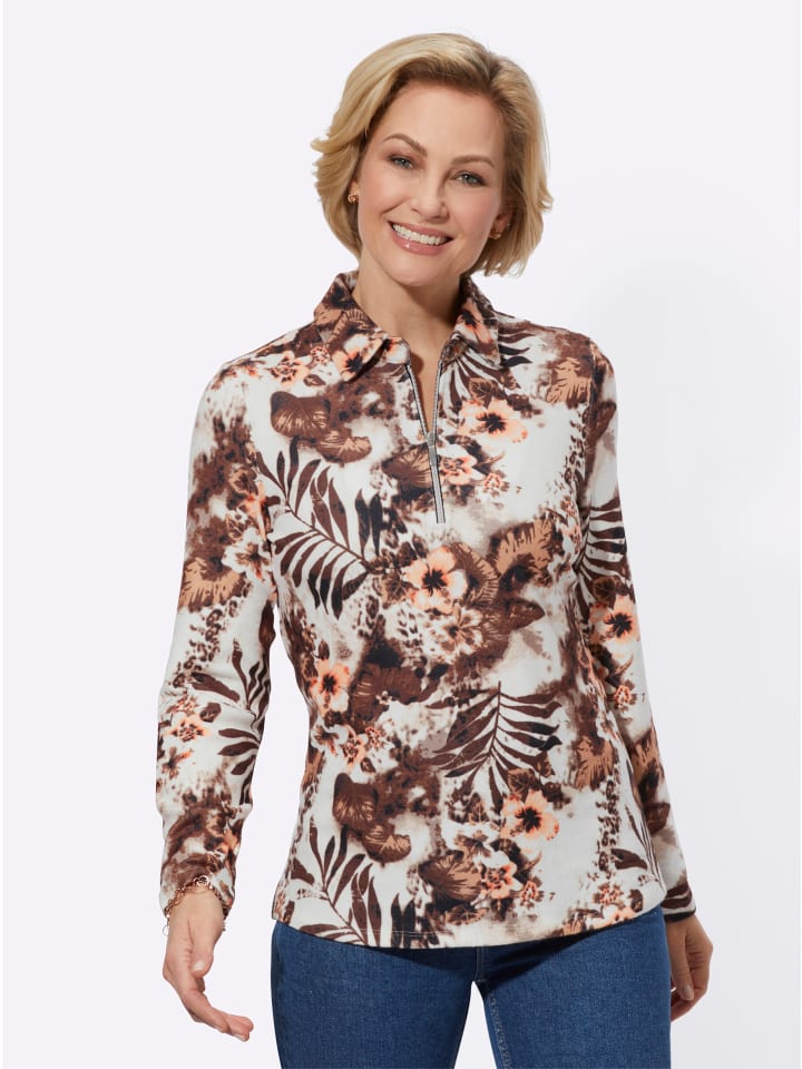 

Рубашка-поло с принтом абрикоса и верблюжьей шерсти WITT WEIDEN