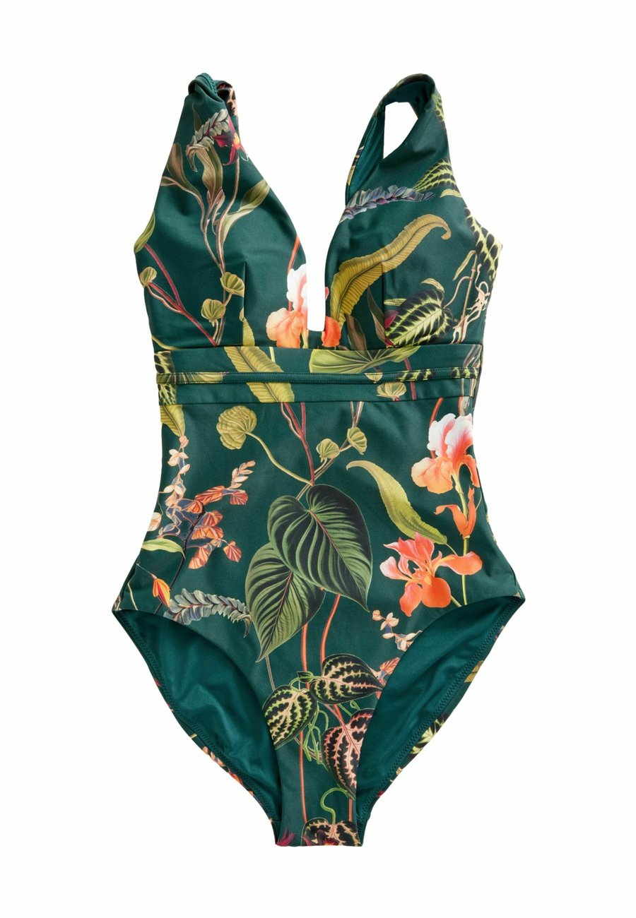 

Купальник Next SPOT PLUNGE, Dark Green Floral/Green