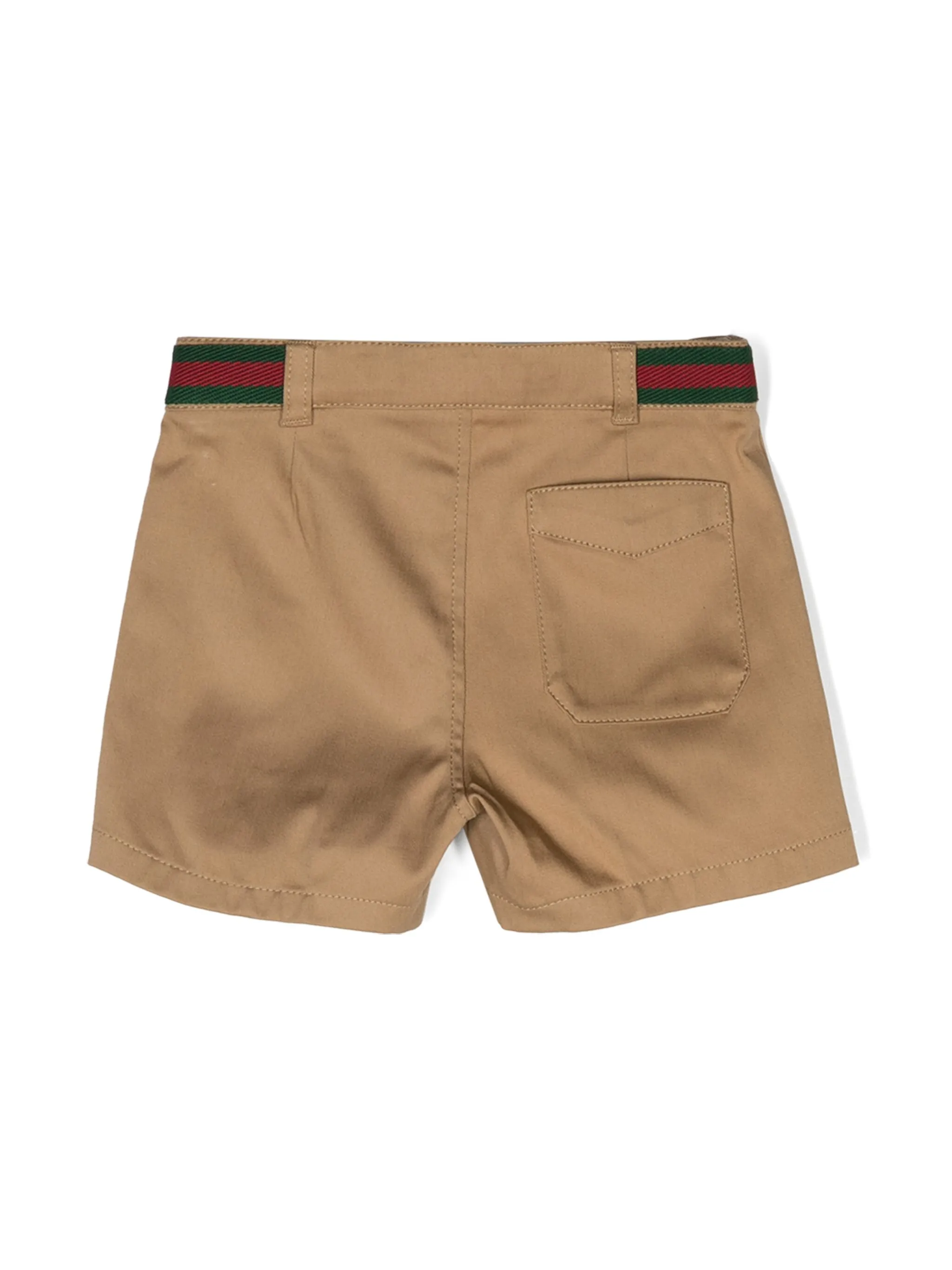 Шорты чинос с отделкой Web Gucci Kids, бежевый — фото 2