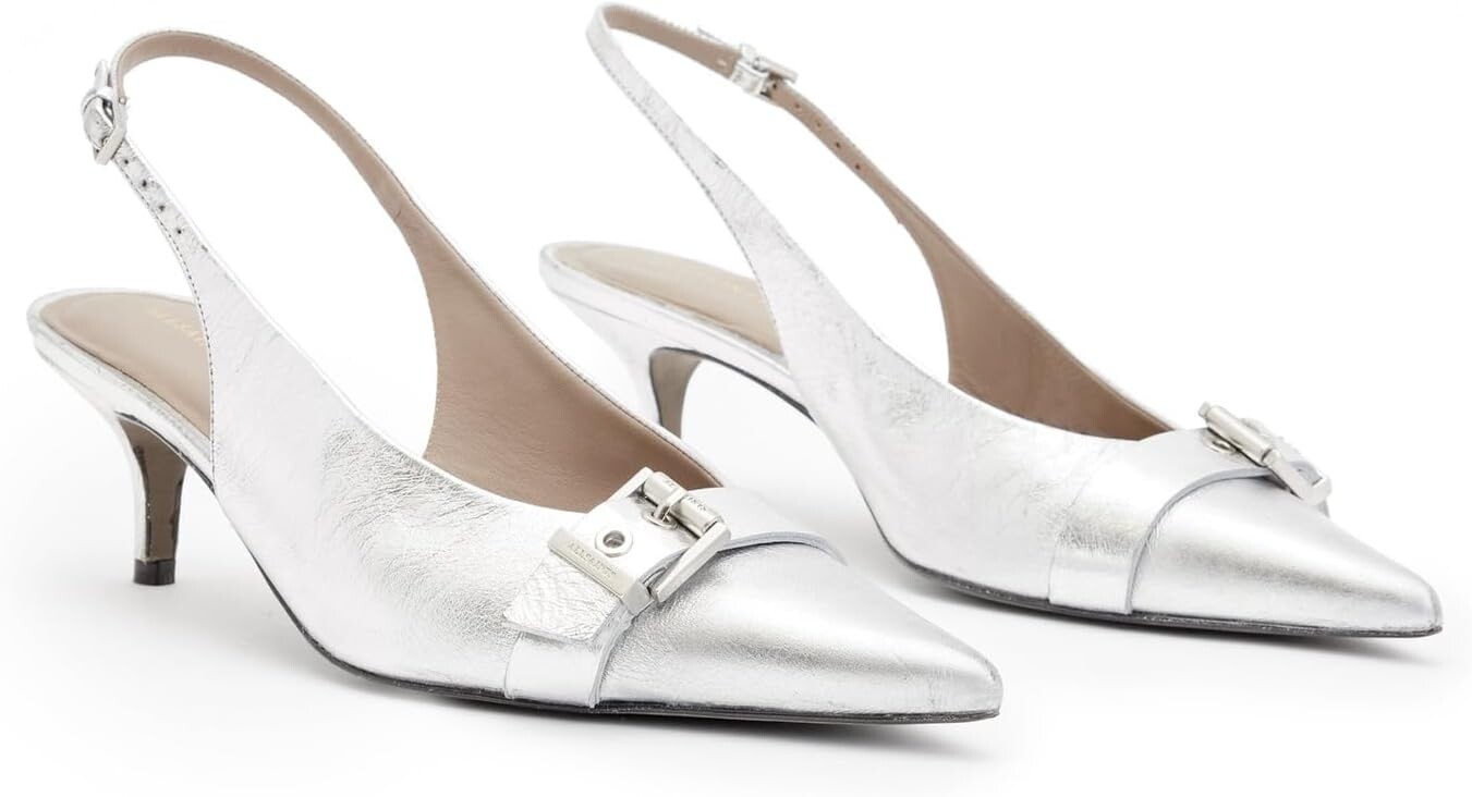 

Туфли AllSaints Selina Slingback Heel, цвет Metallic Silver