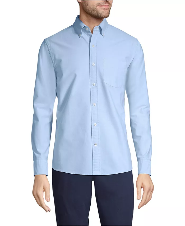 

Мужская классическая рубашка Sail Rigger Oxford Lands' End, синий