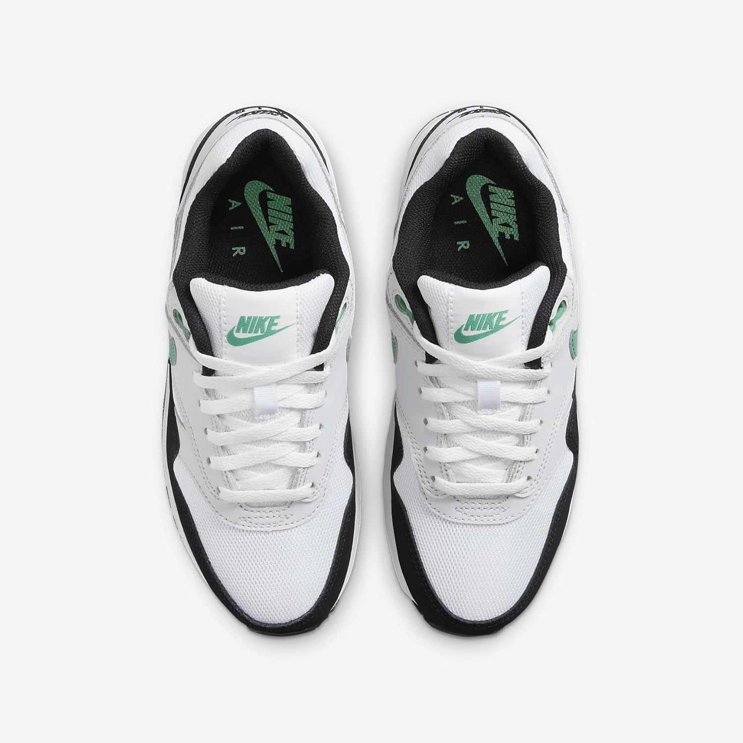 Кроссовки Nike Air Max 1 для мальчиков, белый/черный/зеленый — фото 4