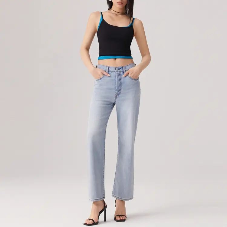 Levis Джинсы Levi’s женские светло-голубые — фото 4