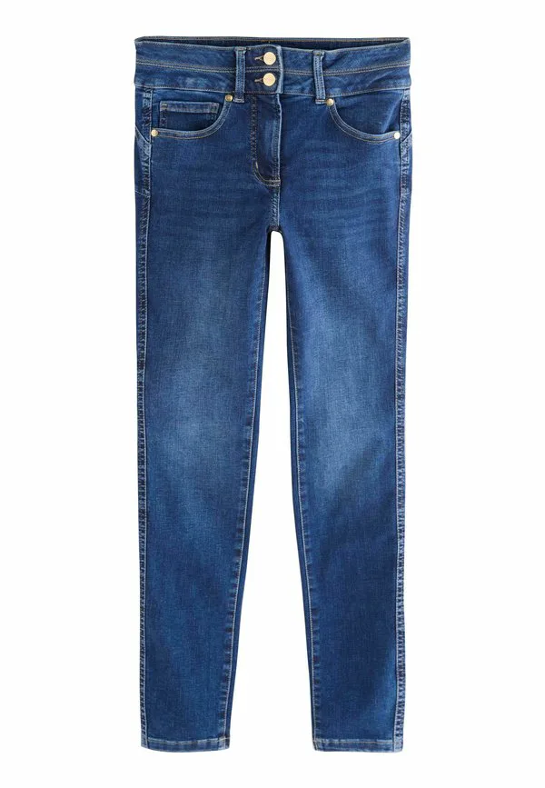 Джинсы-Скинни стандартной формы с завышенной талией. Next, Mid Blue Denim Wash