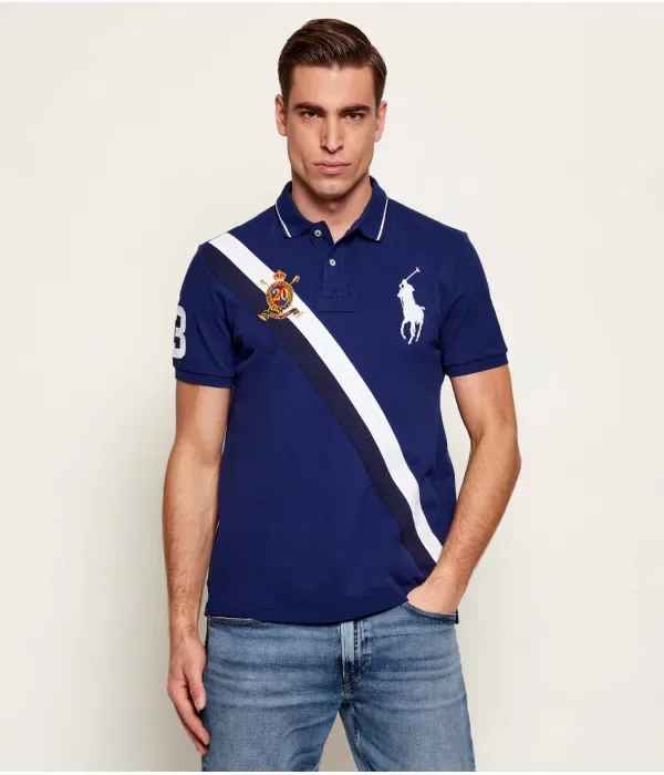 Полюс custom slim fit Polo Ralph Lauren, индиго