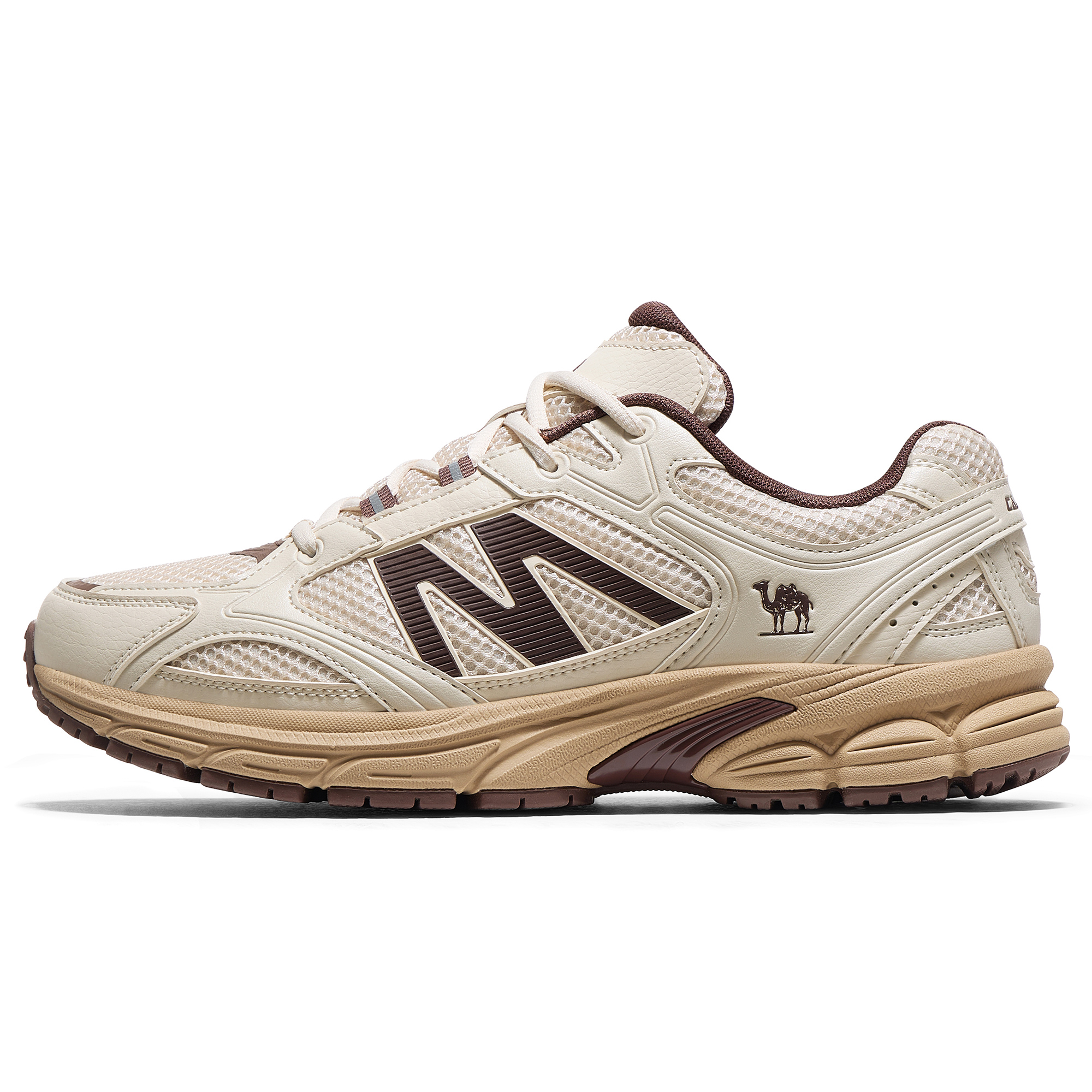 

Низкие противоскользящие кроссовки для бега, мужские CAMEL, Light Beige White/Cabbage Brown