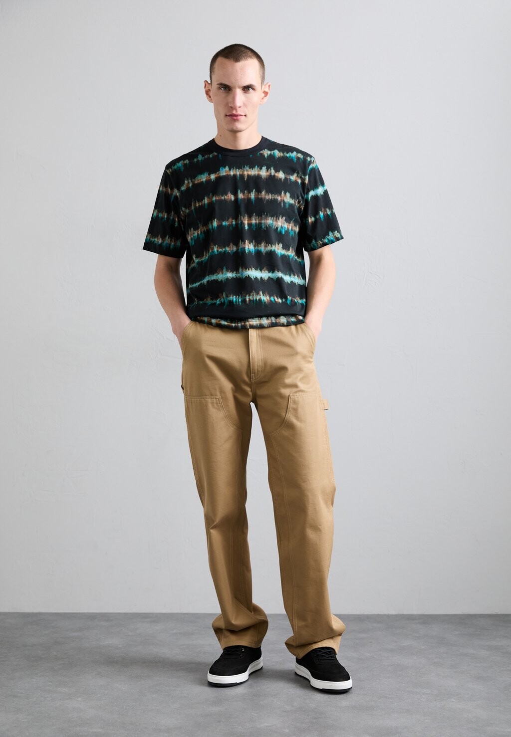 

Футболка с принтом Mens Shibori Stripe PS Paul Smith, черная
