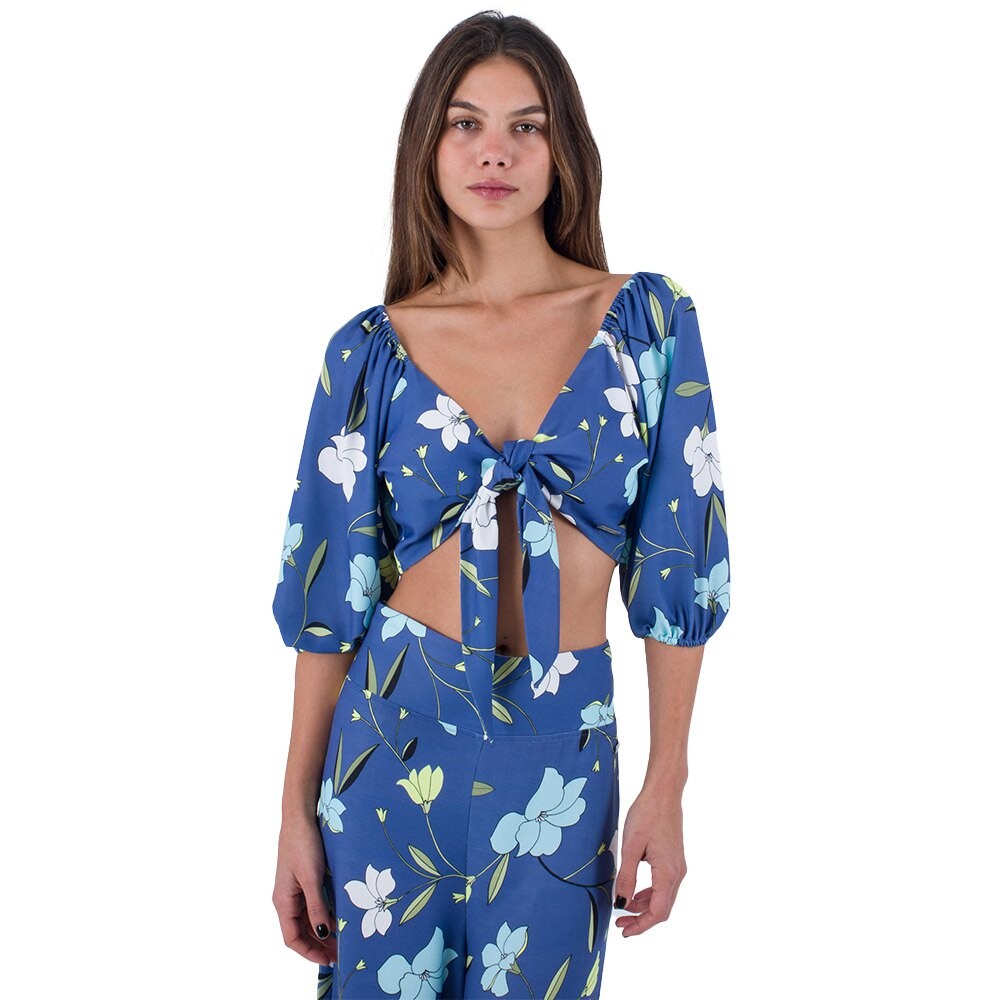 

Топ Hurley Poppy Front Tie Crop, разноцветный