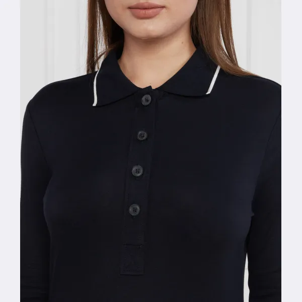 Polo Split Global Str Ls Slim Fit Tommy Hilfiger, синий — фото 3