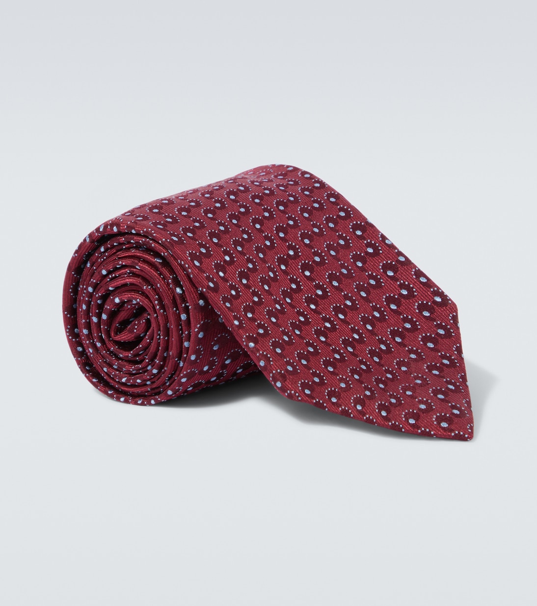 

Шелковый галстук жаккард Charvet, Red Blue