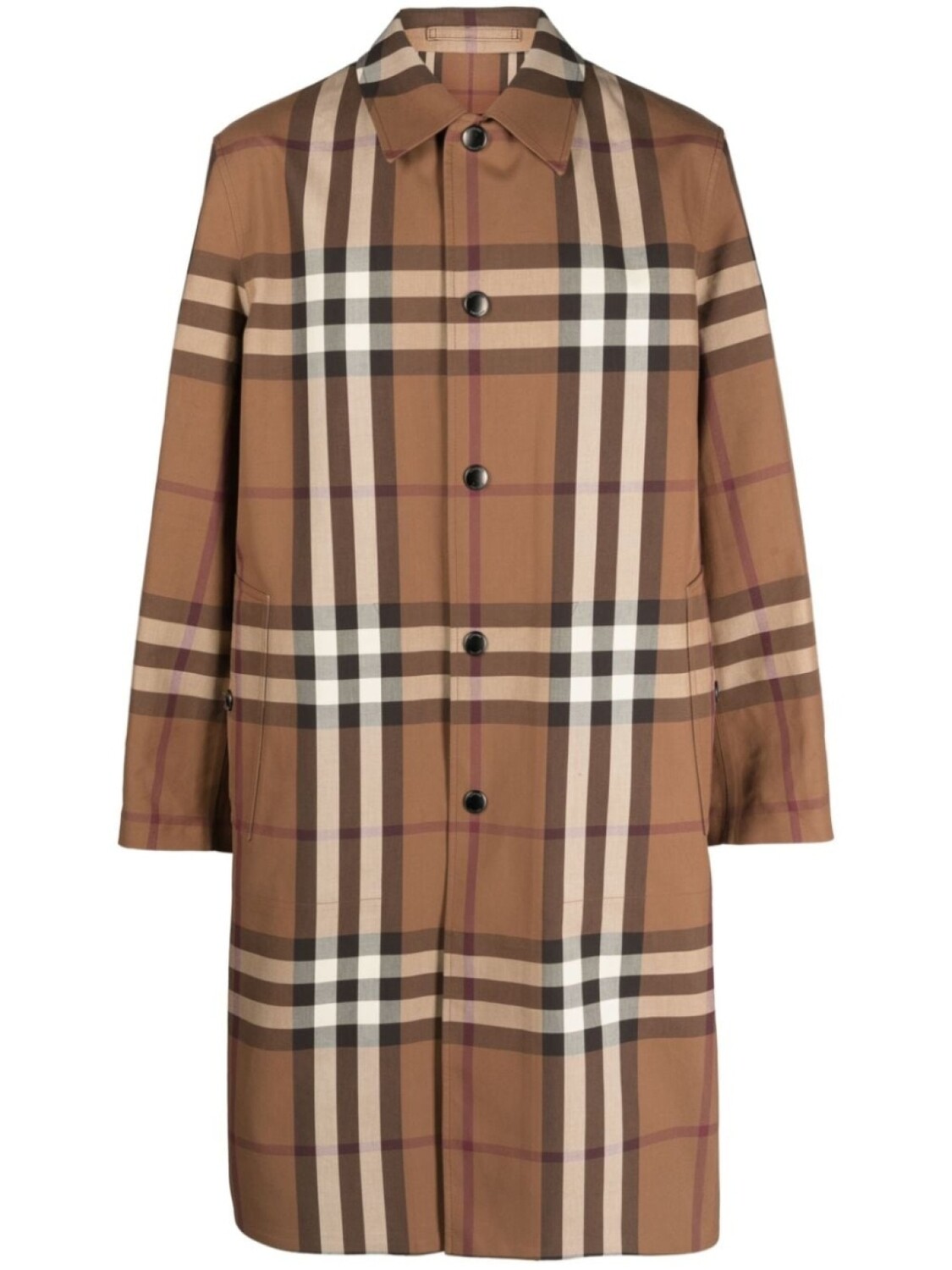 

Burberry пальто в клетку Vintage Check, коричневый