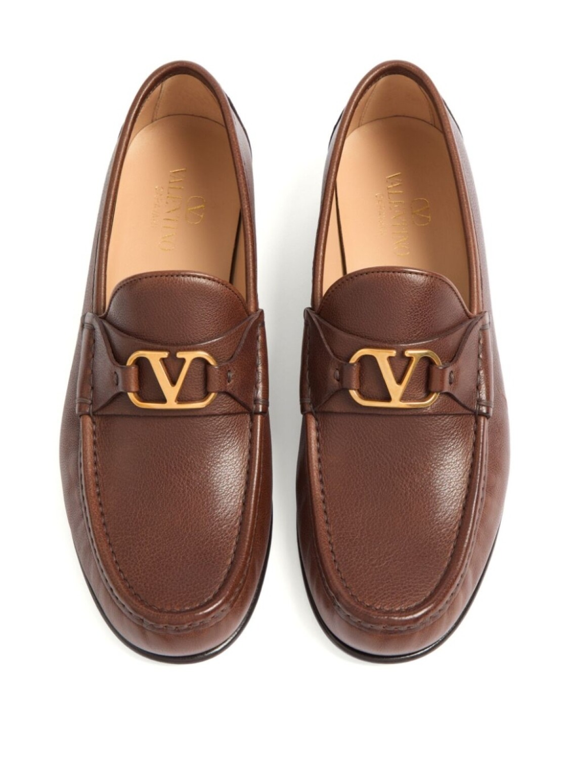 Лоферы с логотипом VLogo Signature Valentino Garavani, коричневый — фото 4
