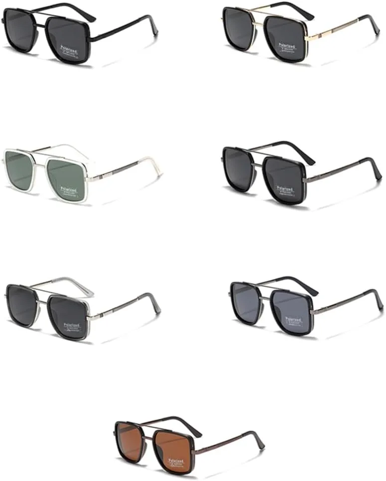 

Солнцезащитные очки в крупной оправе для мужчин и женщин, с полуметаллическим поляризованным стеклом, Tr90, для вождения, коричнево-зеленые, UV400 VFDHN, 4