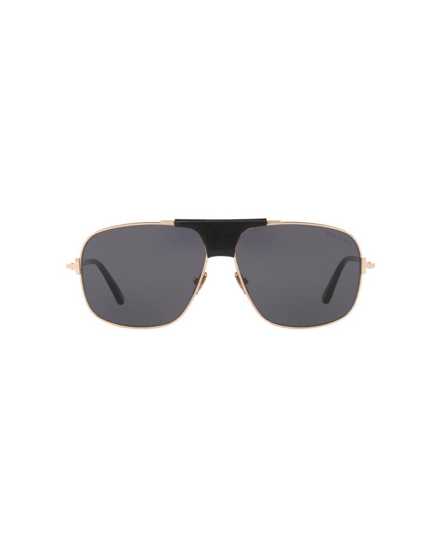 Мужские солнцезащитные очки, Tex TR001829 Tom Ford, Gold Shiny, Gray — фото 2