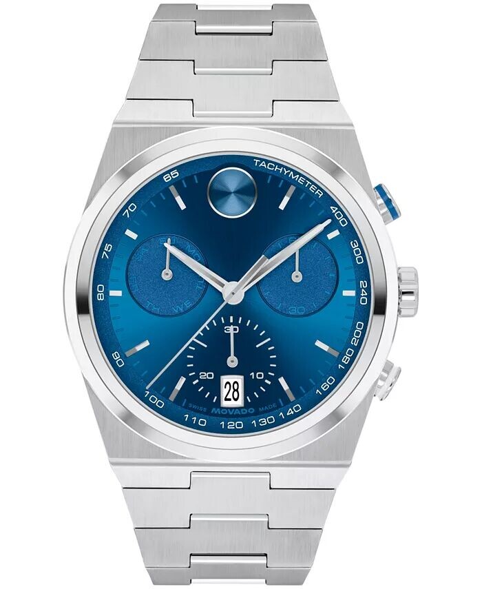 

Мужские часы Bold Quest Swiss Quartz Chrono из нержавеющей стали 42 мм Movado
