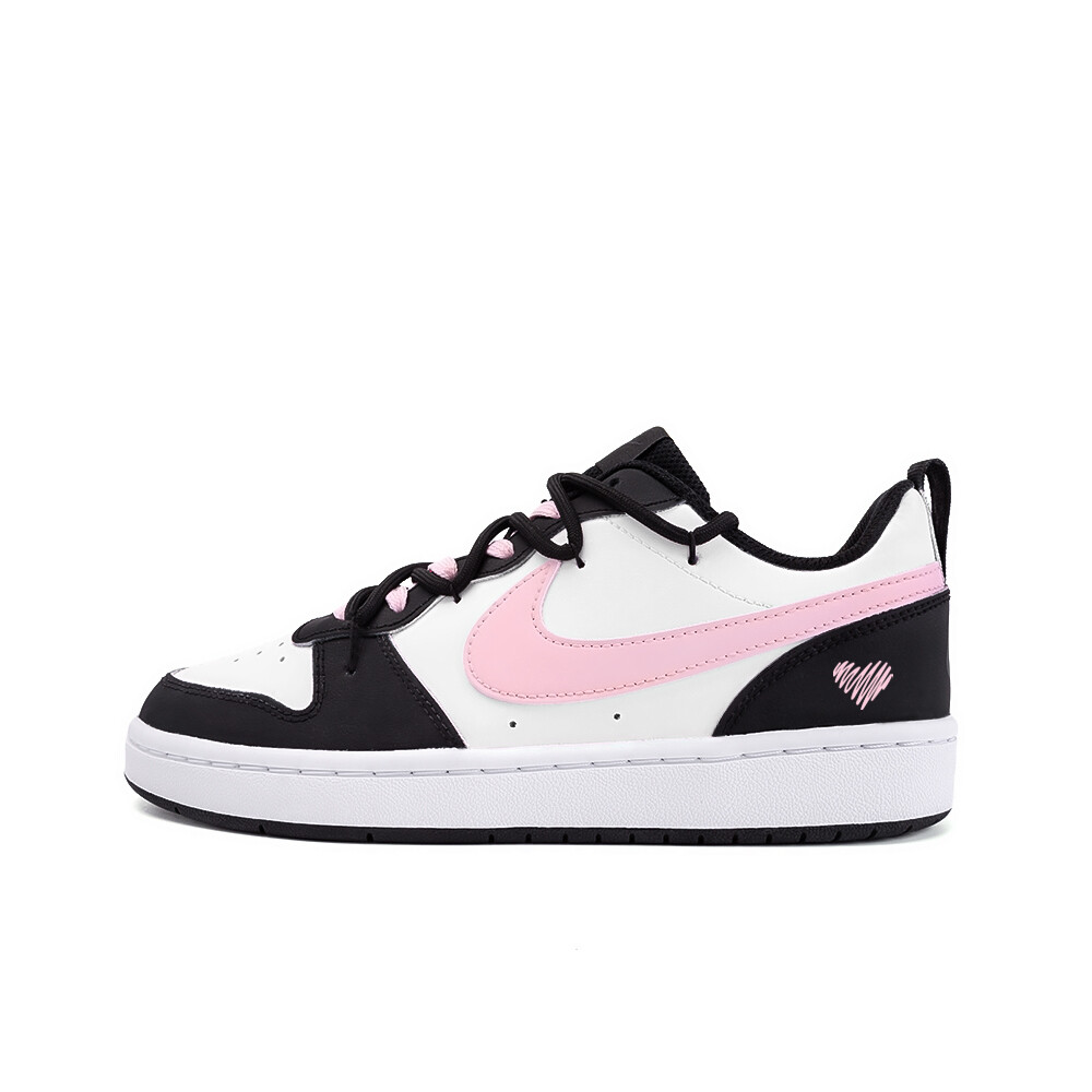 

Кроссовки Nike Court Borough Skateboard Shoes Women's Low-Top Black Pink, Черный, Кроссовки Nike Court Borough Skateboard Shoes Women's Low-Top Black Pink