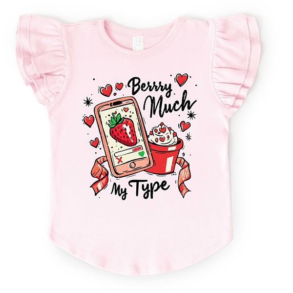 

Футболка с принтом "Berry much my type strawberry" и рукавами-крылышками The Juniper Shop, Ballerina