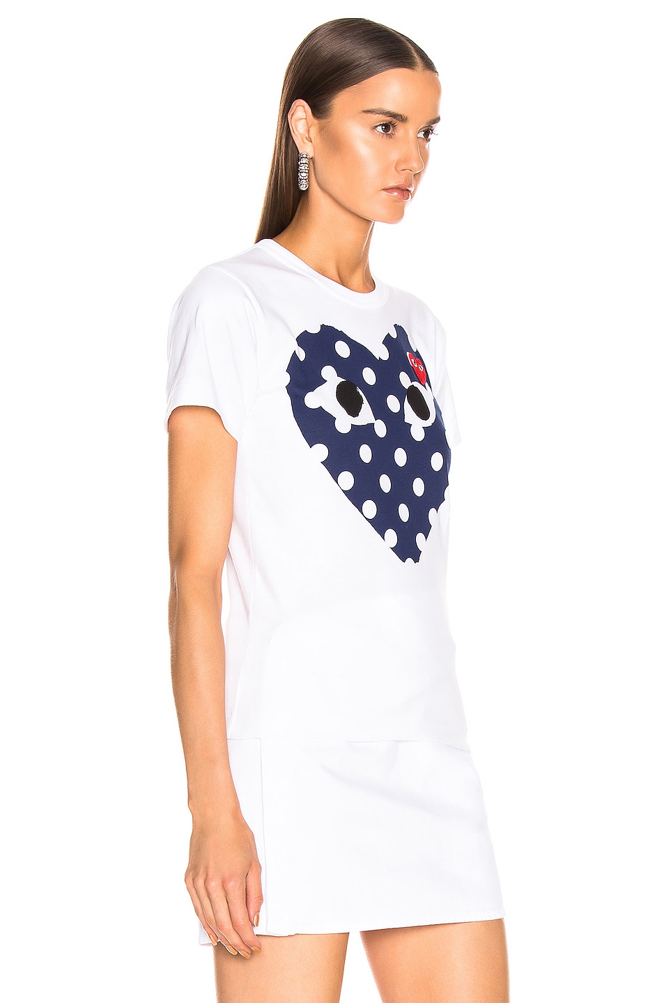 

Футболка с логотипом и эмблемой COMME des GARCONS PLAY, белый