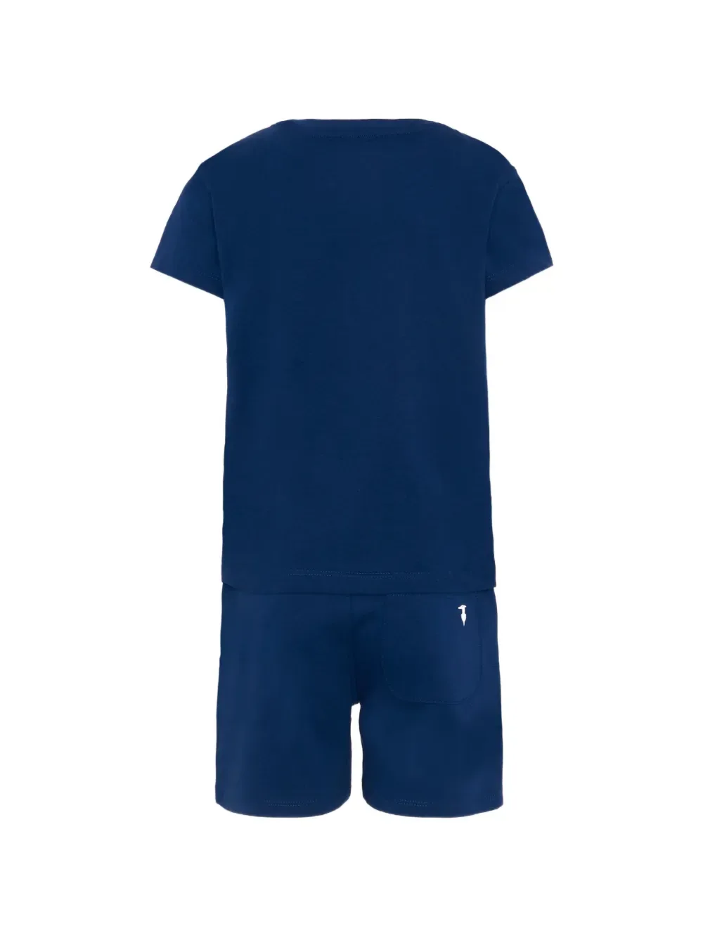 Комплект из футболки и шорт с принтом-логотипом TRUSSARDI JUNIOR, синий — фото 2