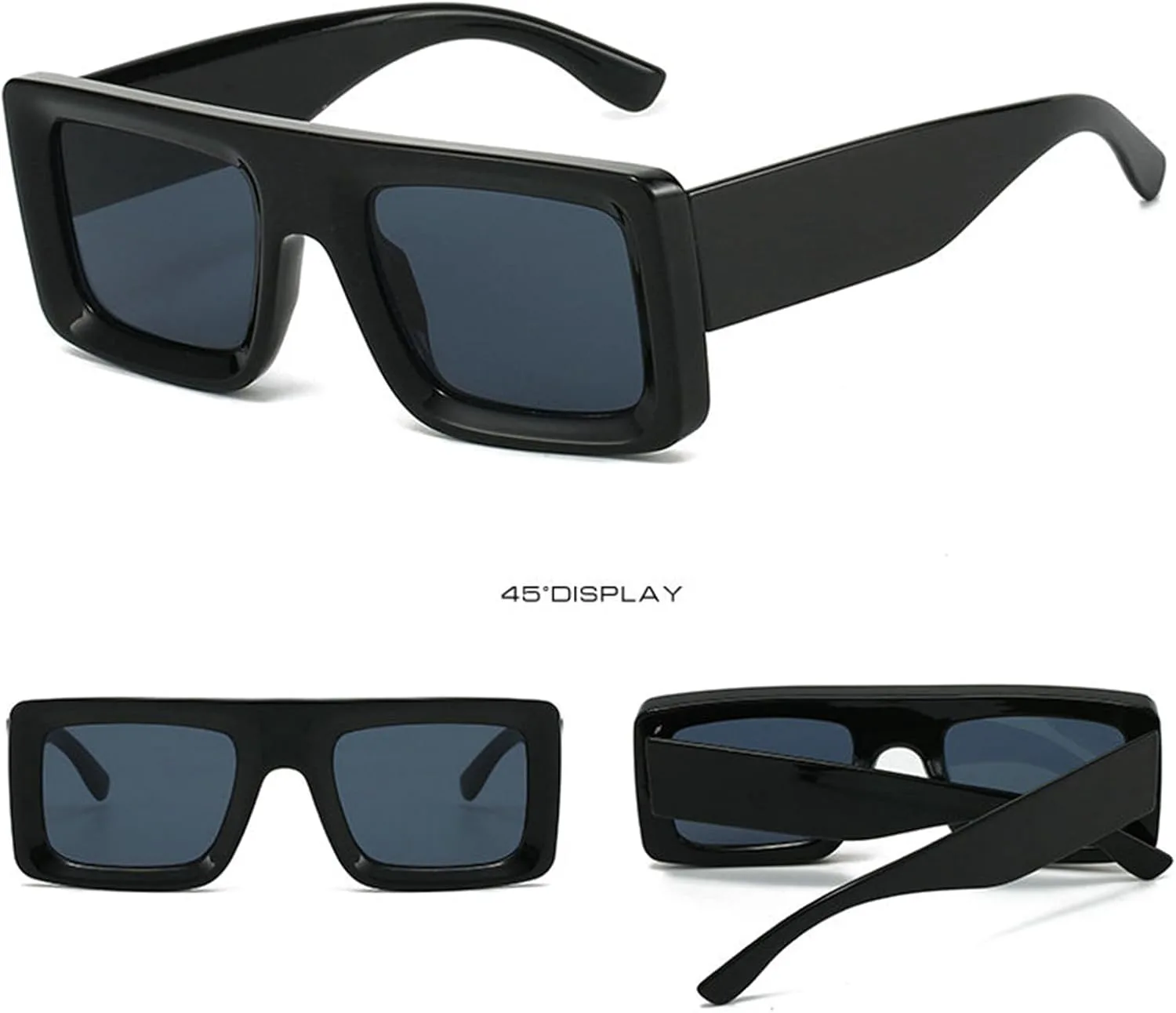 

willochra Модные большие квадратные солнцезащитные очки для женщин и мужчин в стиле ретро, ​​массивные дизайнерские плоские большие квадратные очки для вождения, C1